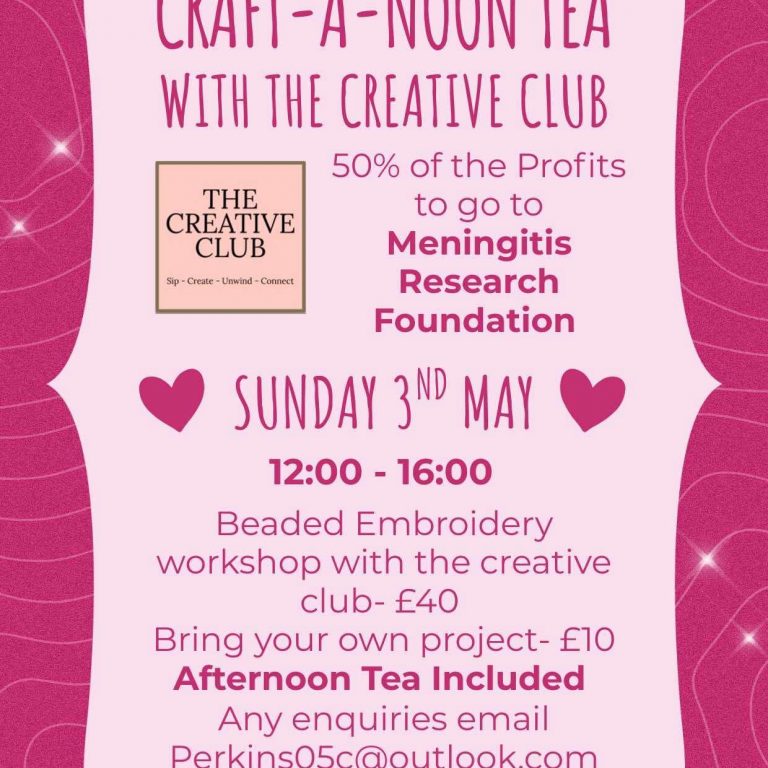 Bead Embroidery Charity Event- Sun 3rd May 12-4pm Keele Village Hall