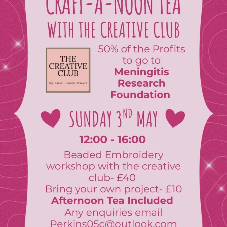 Bead Embroidery Charity Event- Sun 3rd May 12-4pm Bridge Street Ale House, NUL.