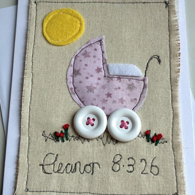 Handmade Personalised New Baby Card