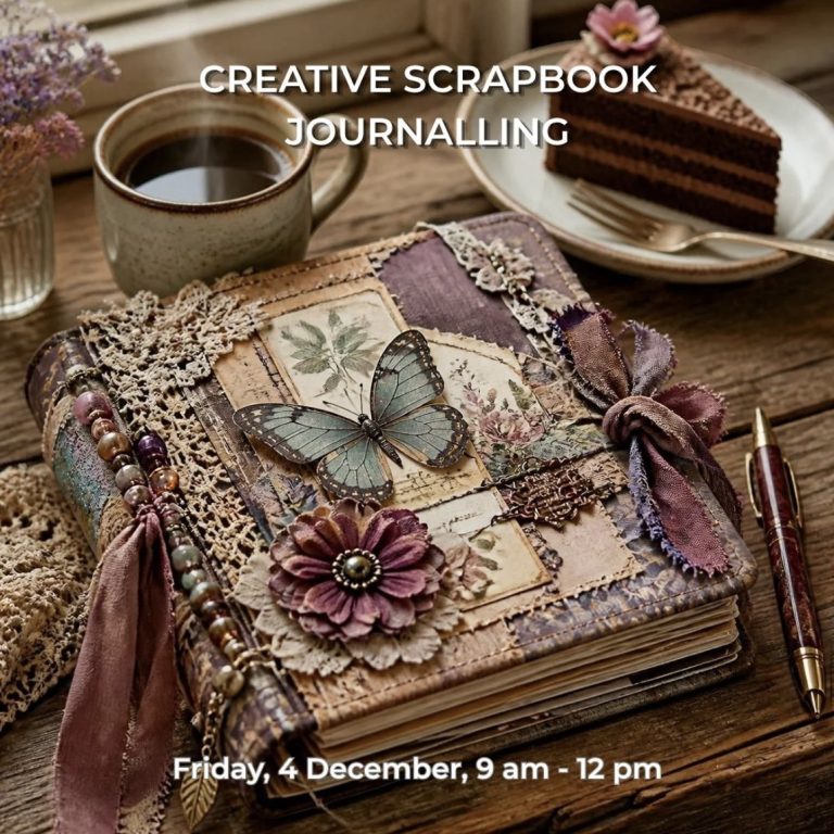 Creative Scrapbook Journalling- Close the Year and Open a New Page- The Quarter at Potbank, Spode, Stoke- Friday Dec 4th 9am-12pm